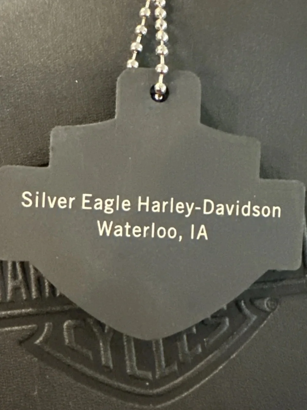 Harley-Davidson Black Oversized Trifold Organizer Zip Wallet Silver Eagle